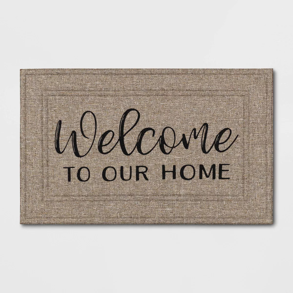 1'6"x2'6" "Welcome to Our Home" Mat Tan - Apache Mills | Target