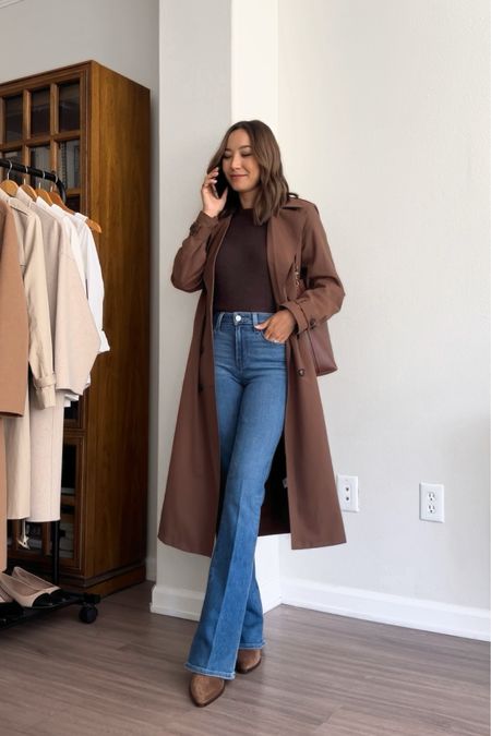 Noa Amazon trench 
Paige jeans from Nordstrom 
Cashmere sweater - linked two options with similar brown available! 
Suede boots 

Fall fashion / styling fall outfits / travel 

#LTKSeasonal #LTKstyletip #LTKtravel