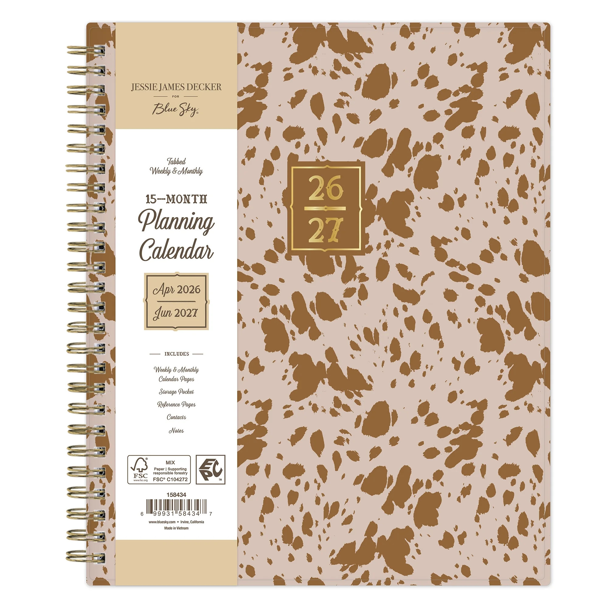 Jessie James Decker for Blue Sky Monthly Weekly Planner, 7" x 9", Highland Tan 15-Month (April 20... | Walmart (US)