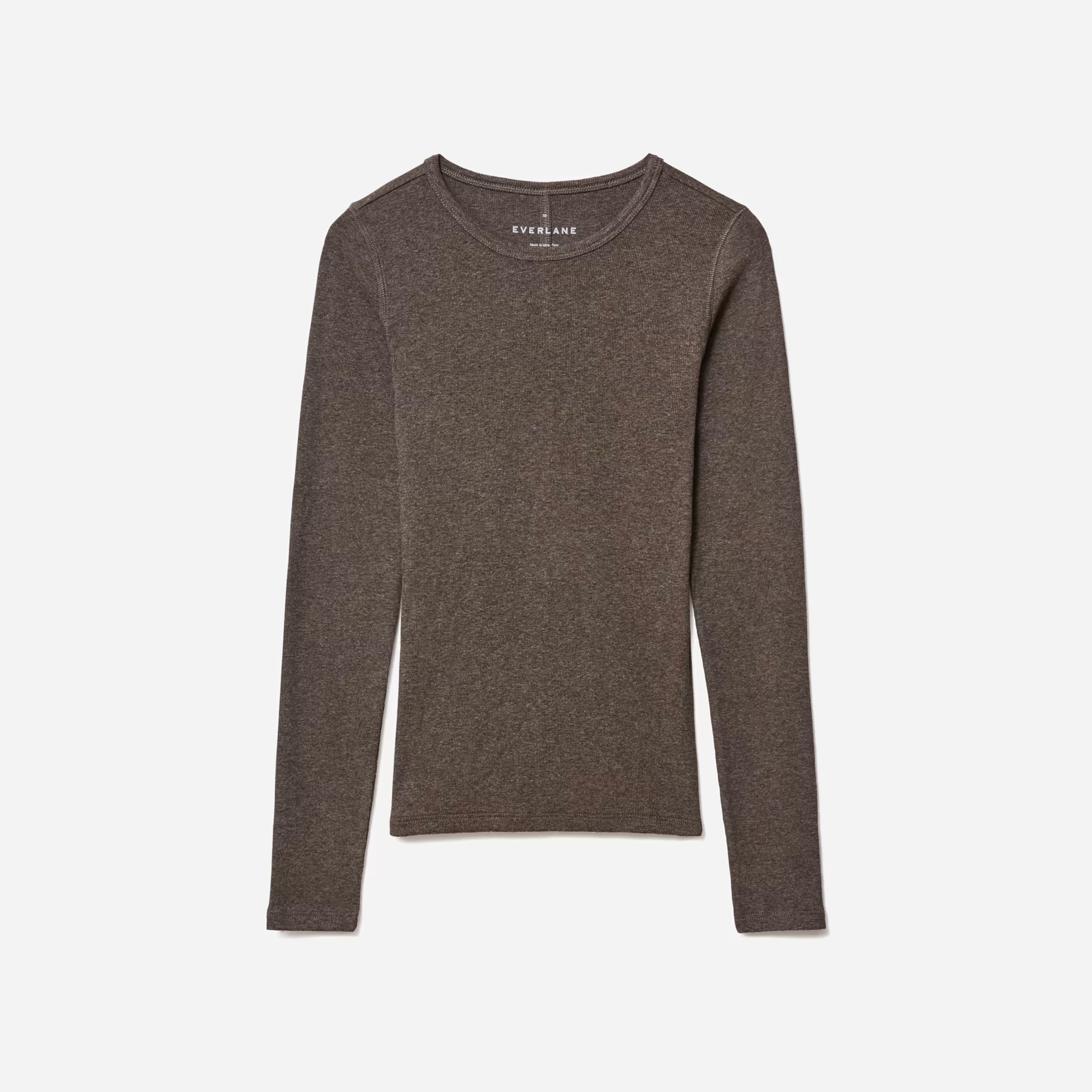 The Pima Micro-Rib Long-Sleeve Crew | Everlane