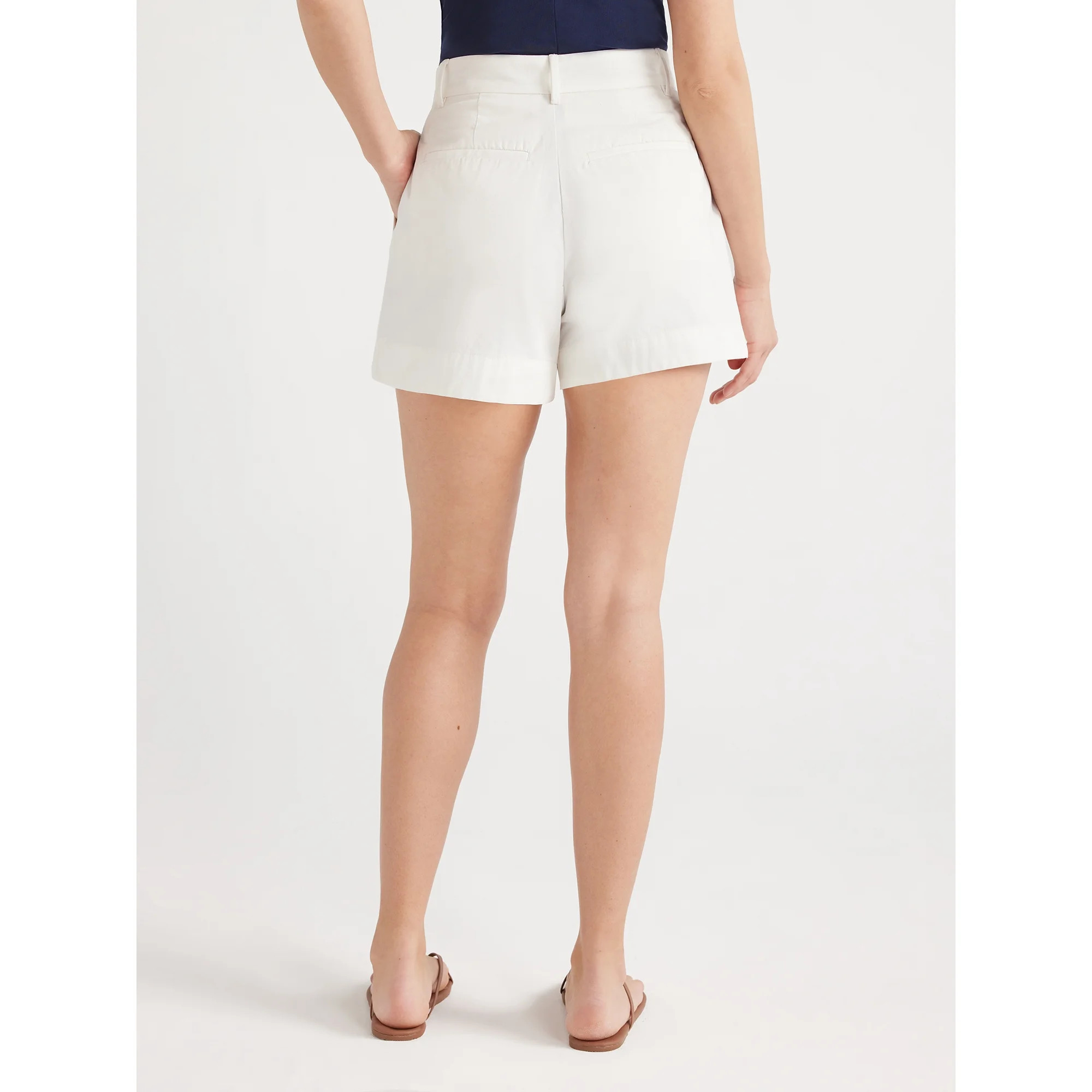 Free Assembly Women's High Rise Pleated Shorts, 4 1/4” Inseam, Sizes 0-16 | Walmart (US)