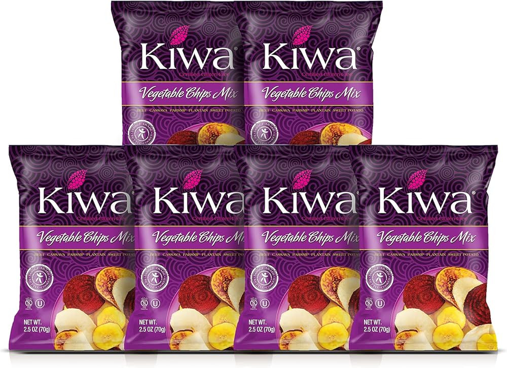 Kiwa Veggie Chips - Vegetable Crunch Combo - Exquisite Plant Snack Variety Pack with Plantain, Be... | Amazon (US)