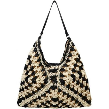 Straw Purses for Women 2024 Summer Purses Large Straw Beach Bag Woven Tote Bag Hobo Purse Shoulder Handbags | Walmart (US)