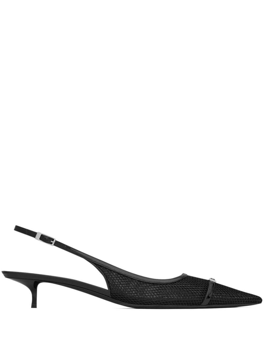 Saint Laurent slingback mesh pumps - Black | Farfetch Global