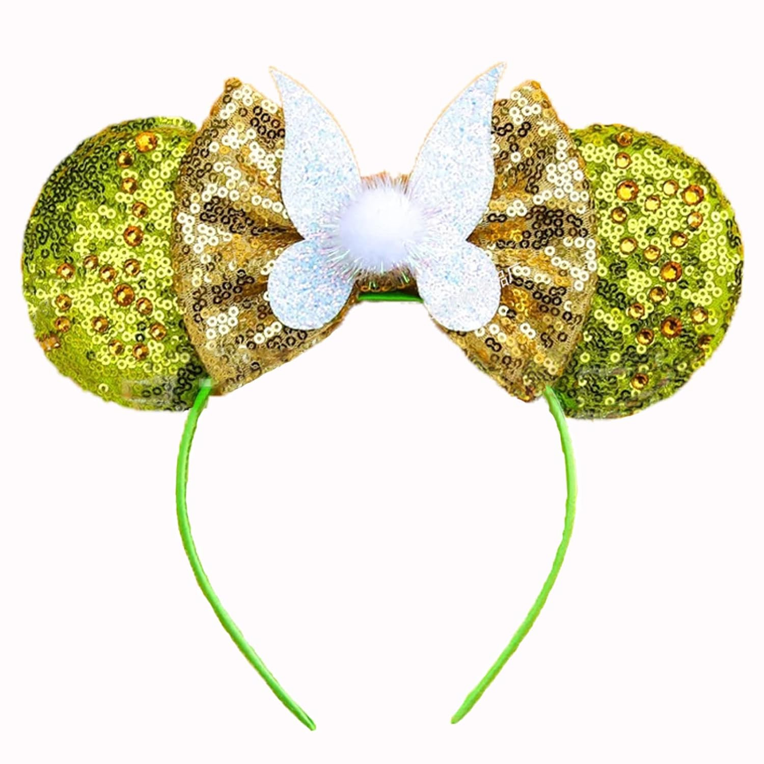 Viwind Mouse Ears Headbands for Women Sequin Tinker Bell Costume Bows Headband for Girls Glitter ... | Amazon (US)