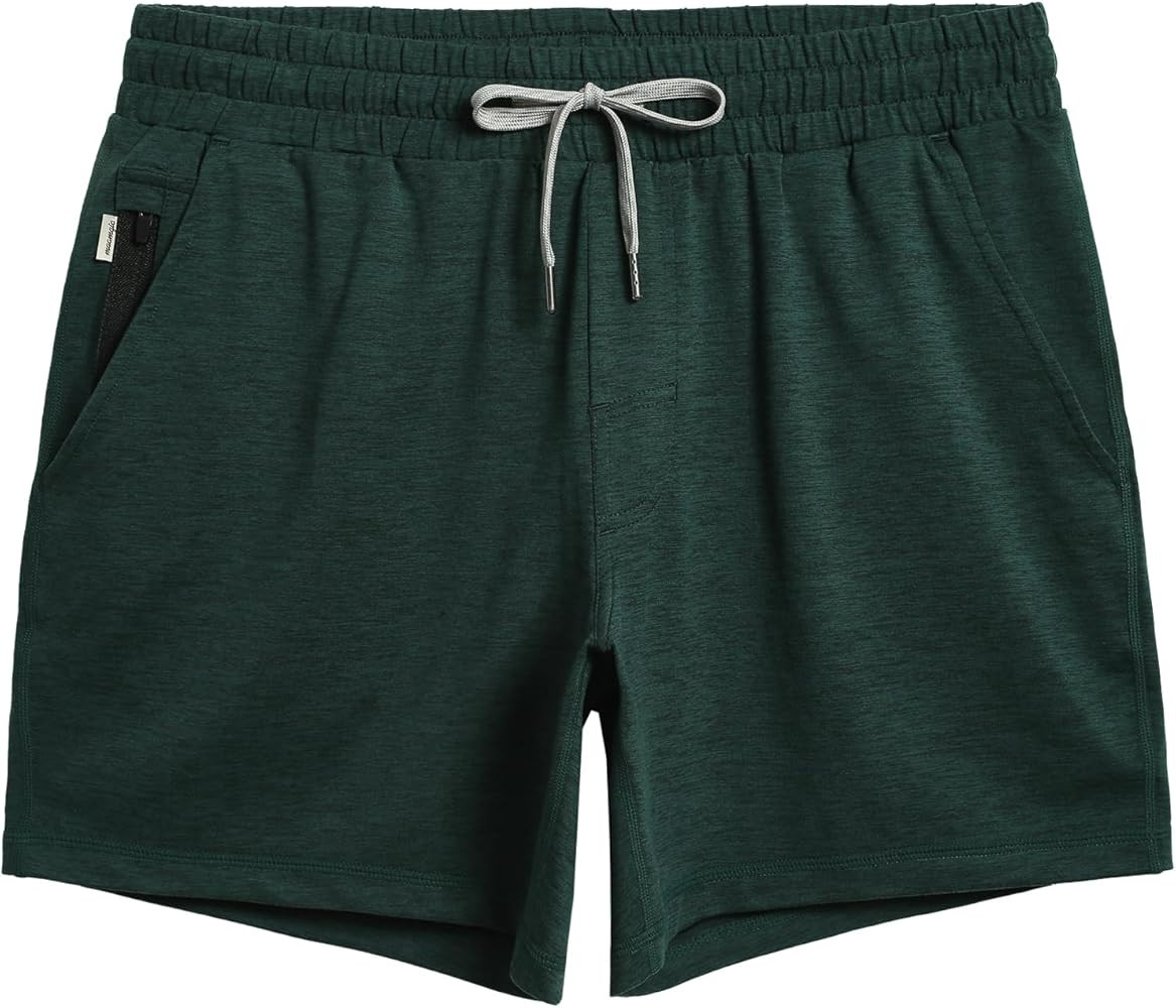 maamgic Mens Workout Shorts 5" Short Shorts Soft Stretch Running Gym Athletic Shorts with Zip Poc... | Amazon (US)