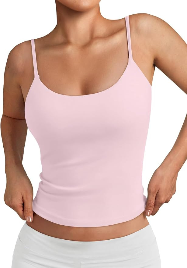 Trendy Queen Womens Double Lined Adjustable Spaghetti Strap Tank Tops | Summer Camisole Athletic ... | Amazon (US)