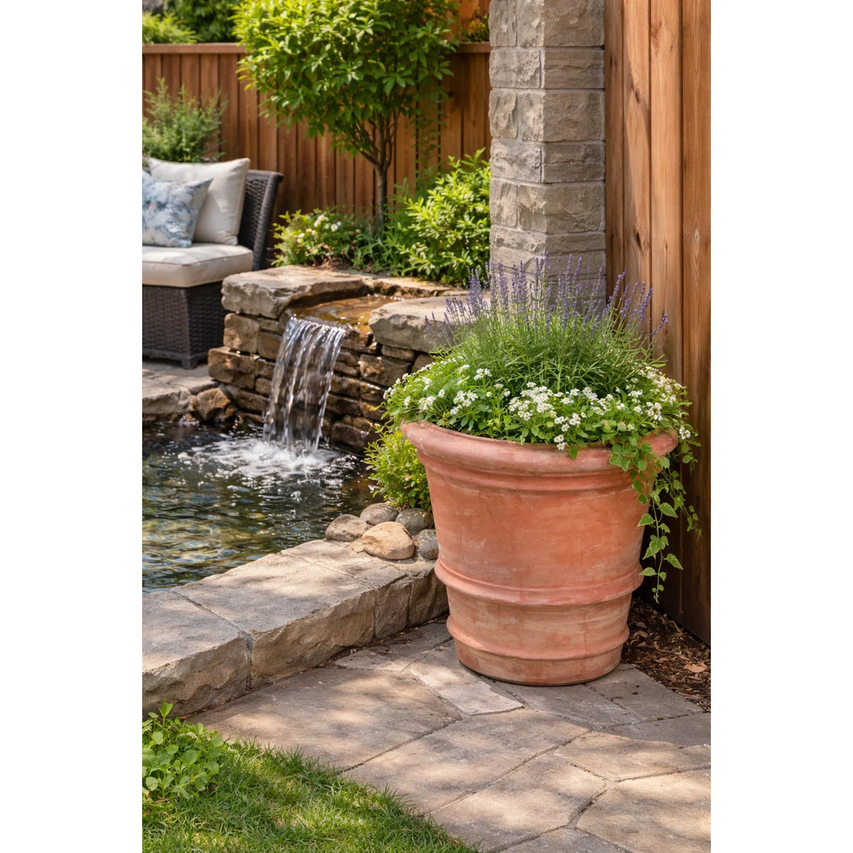 23.5 in. Handmade Tuscan Roll Rim | Wayfair North America