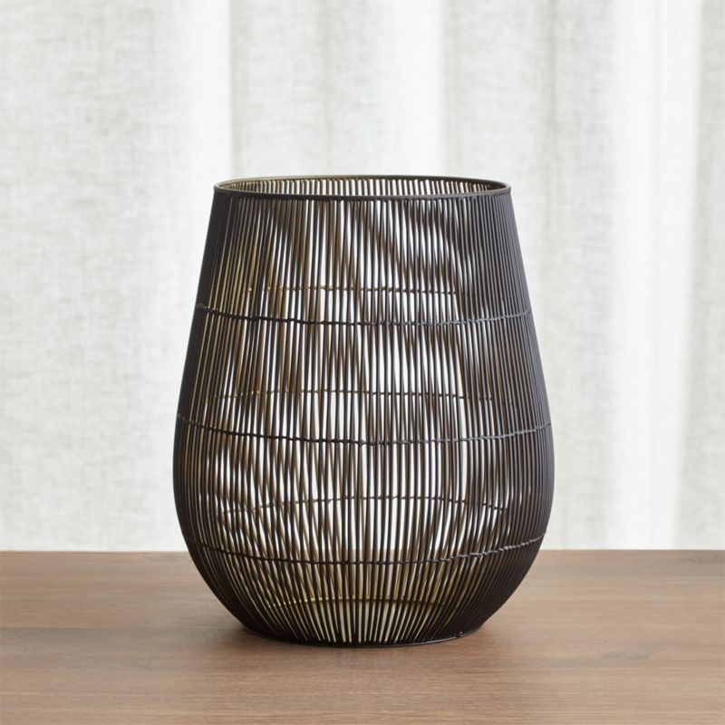 Kent Wire Large Hurricane Candle Holder + Reviews | Crate and Barrel | Crate & Barrel