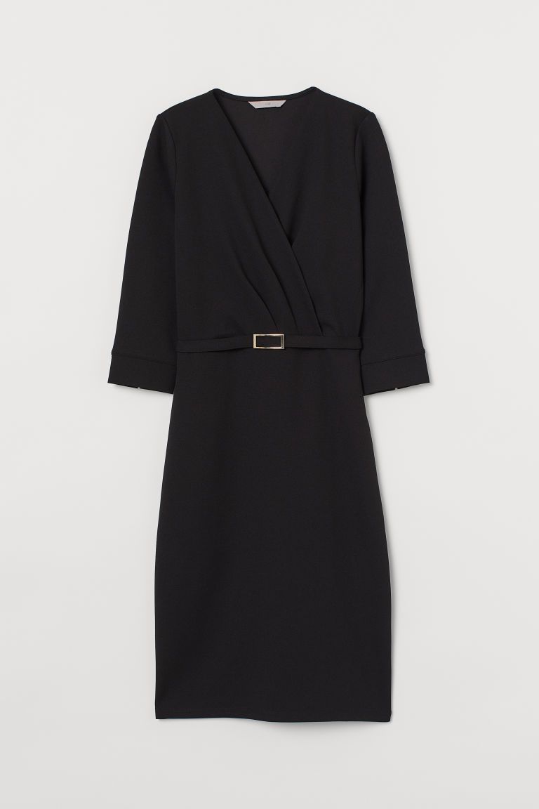 H & M - Fitted Jersey Dress - Black | H&M (US + CA)