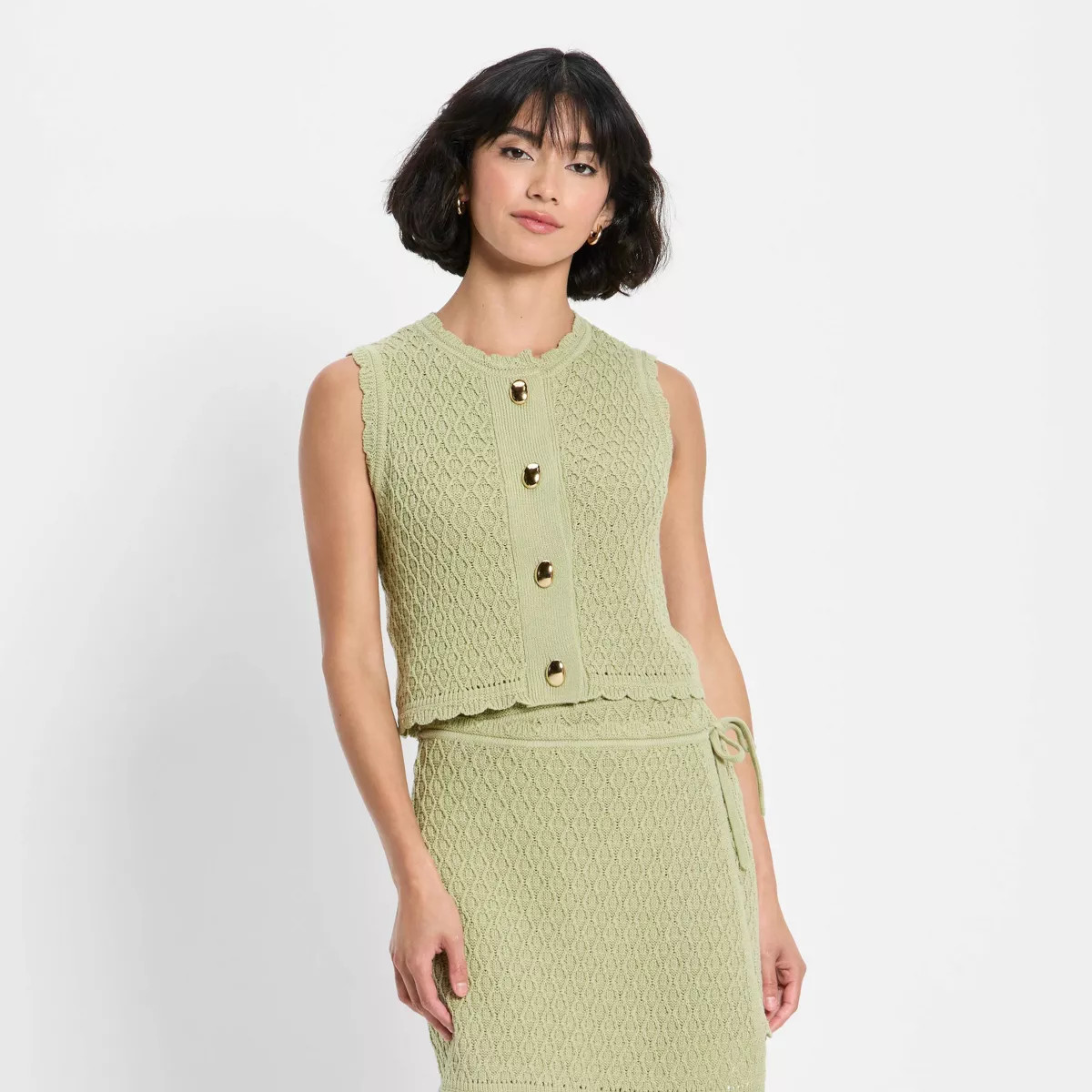 Women's Button-Front Sweater Vest - Future Collective | Target