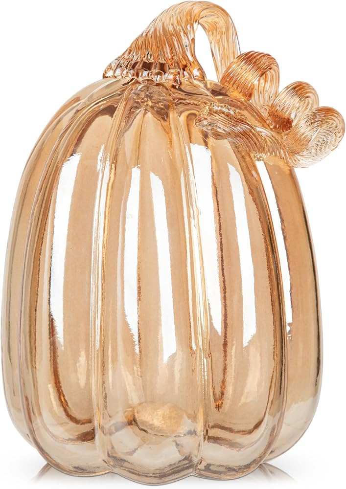 Hand-Blown Glass Pumpkin Figurines Collectibles | Amazon (US)