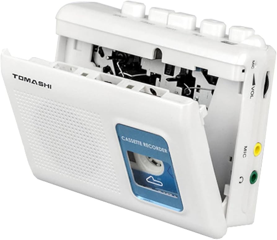 Portable Cassette Player Tape Recorder with Built-in Speaker,Microphone,Headphone Jack-, 4.57 x 3... | Amazon (US)