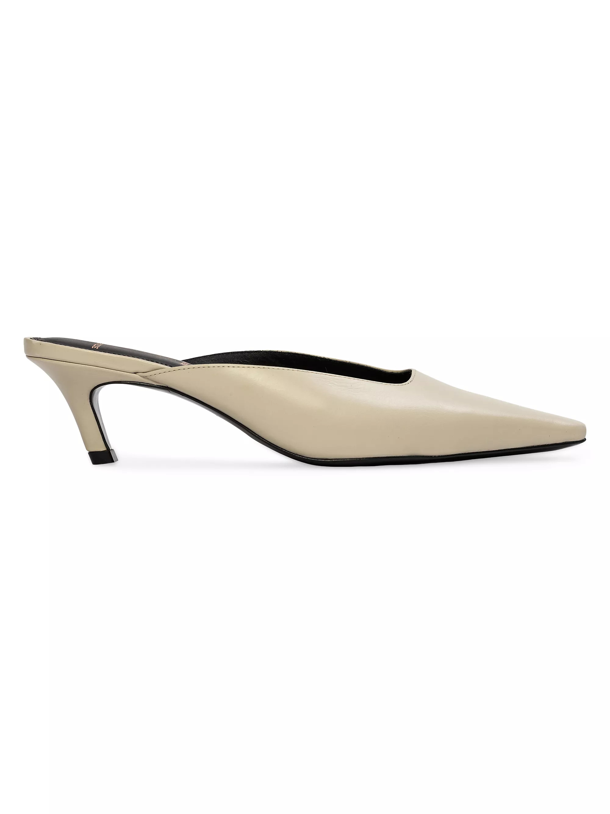 Logan 50MM Nappa Kitten Heel Mules | Saks Fifth Avenue