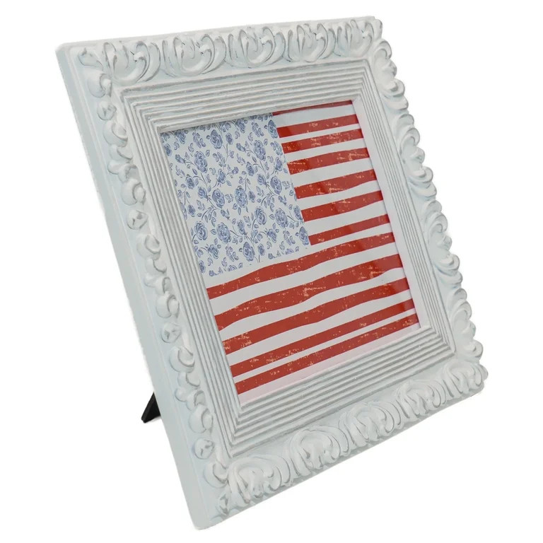 Floral Flag Hanging Sign, Red/White/Blue, 10" x 8", by My Texas House | Walmart (US)