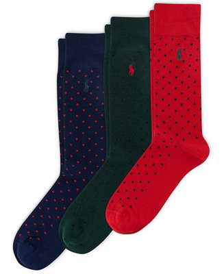 Men's 3-Pk. Classic Dot Dress Socks | Macy's