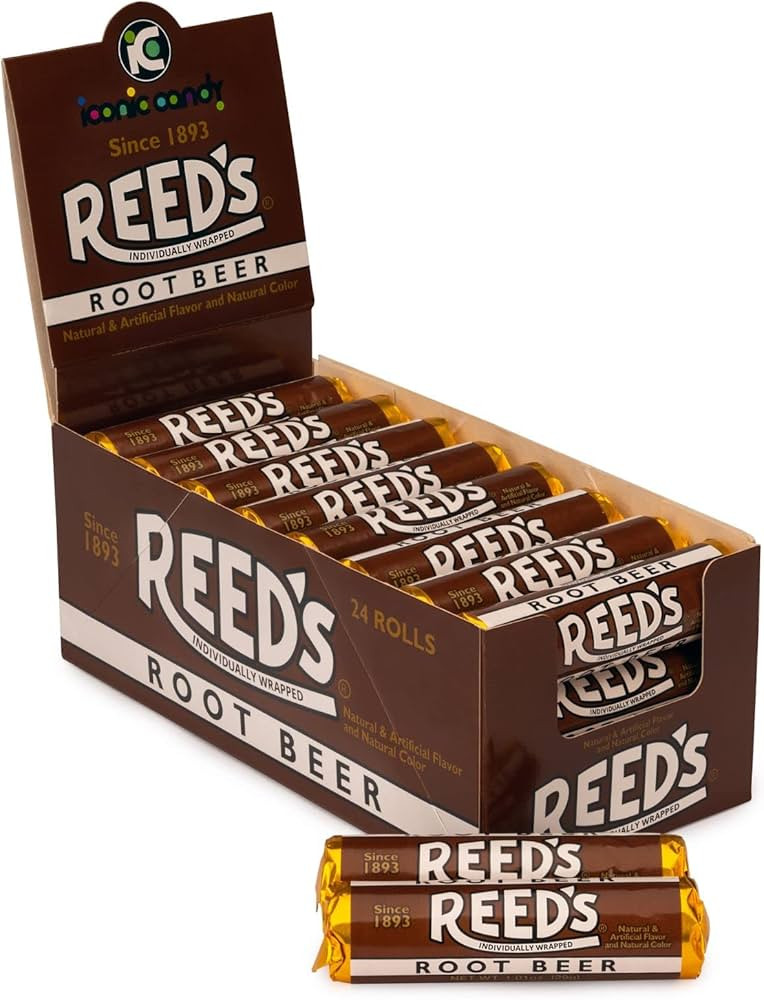 Reed\u2019s Root Beer Candy Rolls | Traditional Root Beer Hard Candy | Creamy Root Beer Flavored ... | Amazon (US)