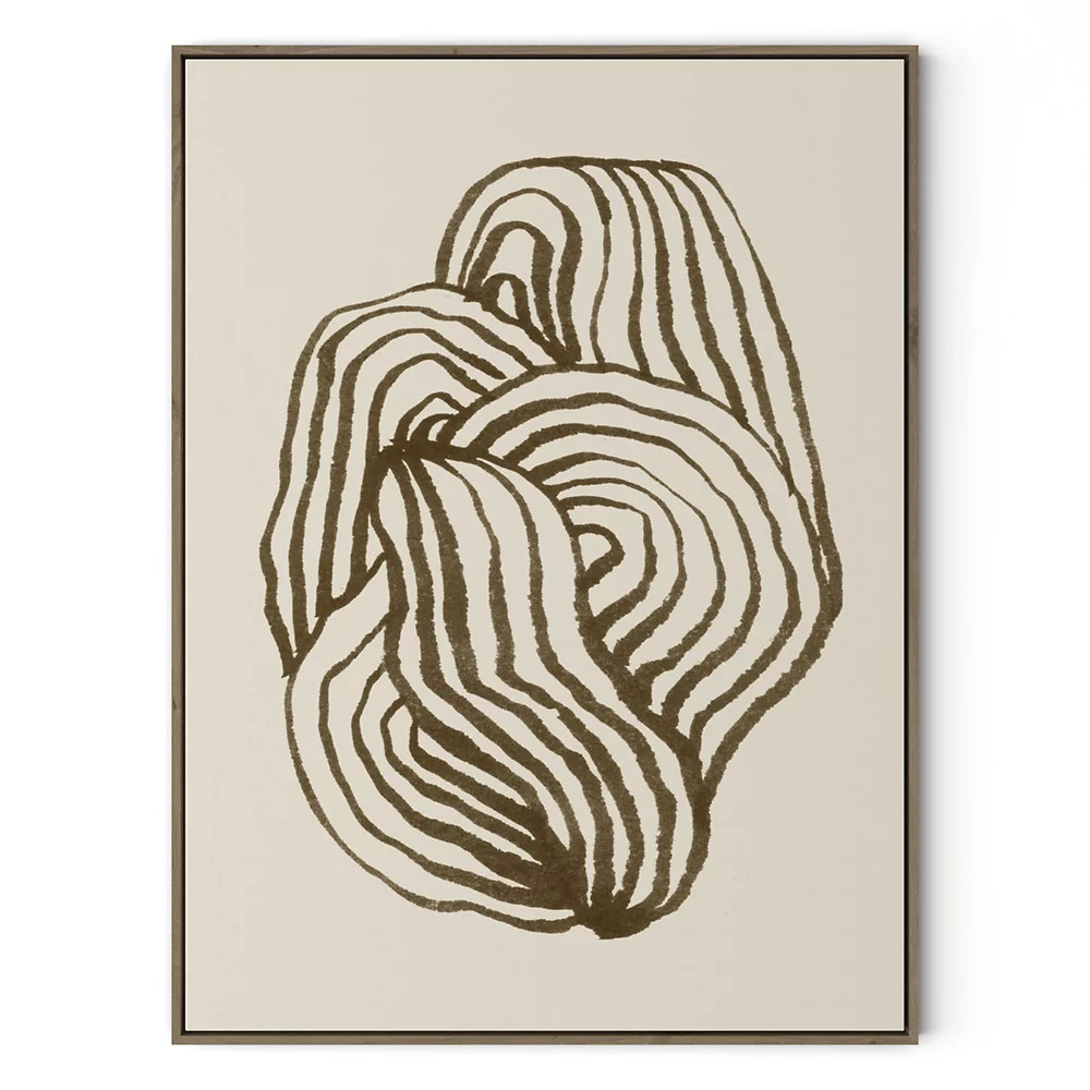 Swirl - Brown Framed Canvas Wall Art by Huxe at Lumens.com | Lumens