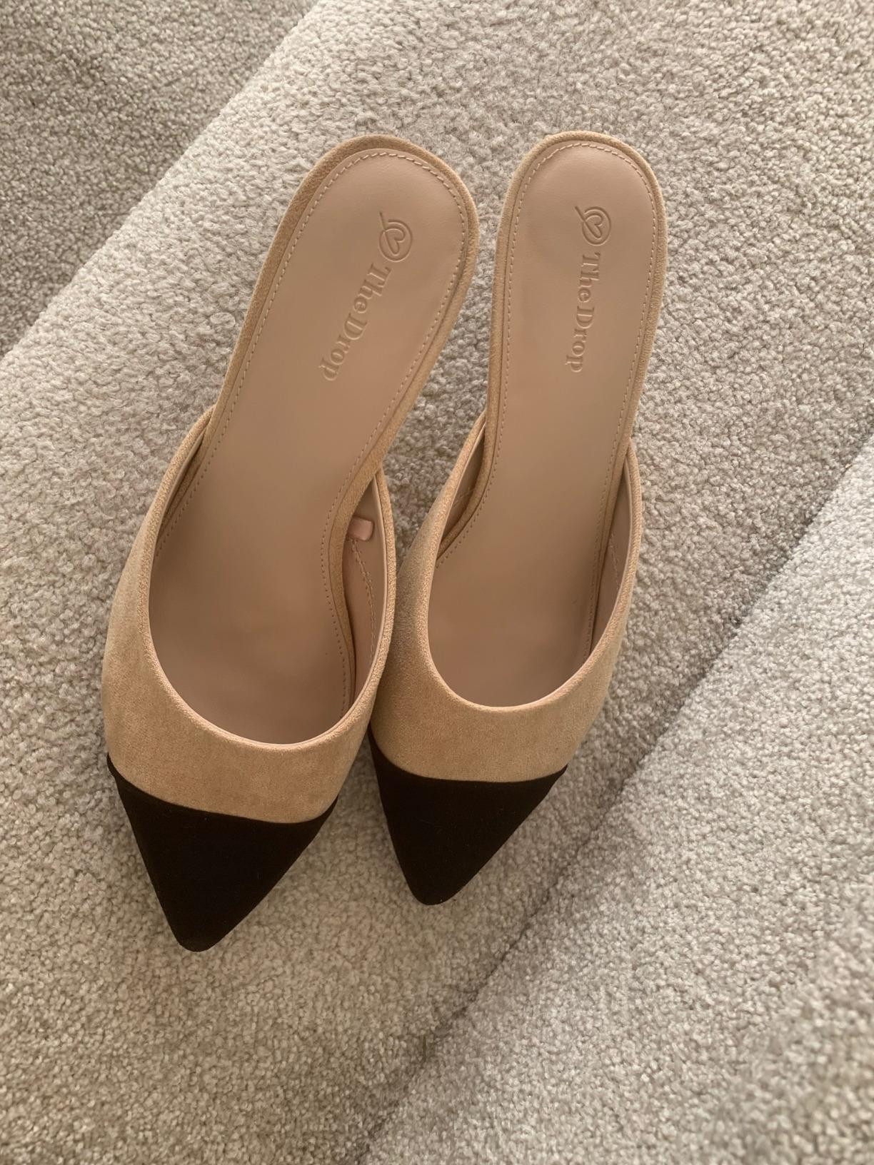 The Drop Women's Paulina Pointed-Toe Two-Tone Mule | Amazon (US)