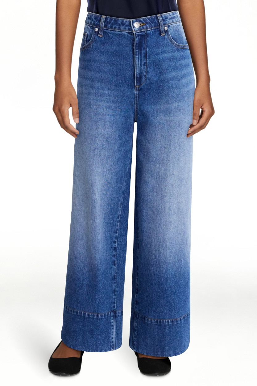 Free Assembly Women's High Rise Wide Leg Ankle Jeans, 27" Inseam, Sizes 0-16 | Walmart (US)