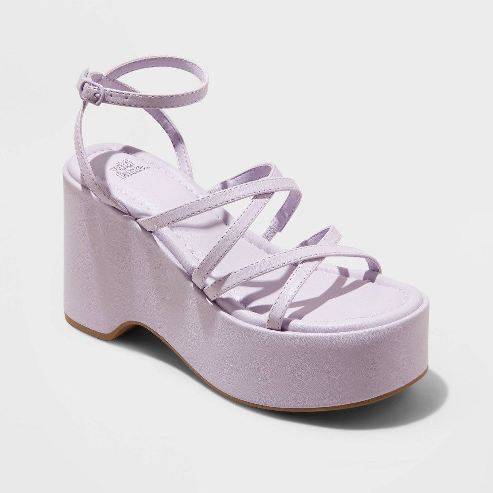 Women's Liza Platform Wedge Heels - Wild Fable Lavender 7.5, Purple | Target