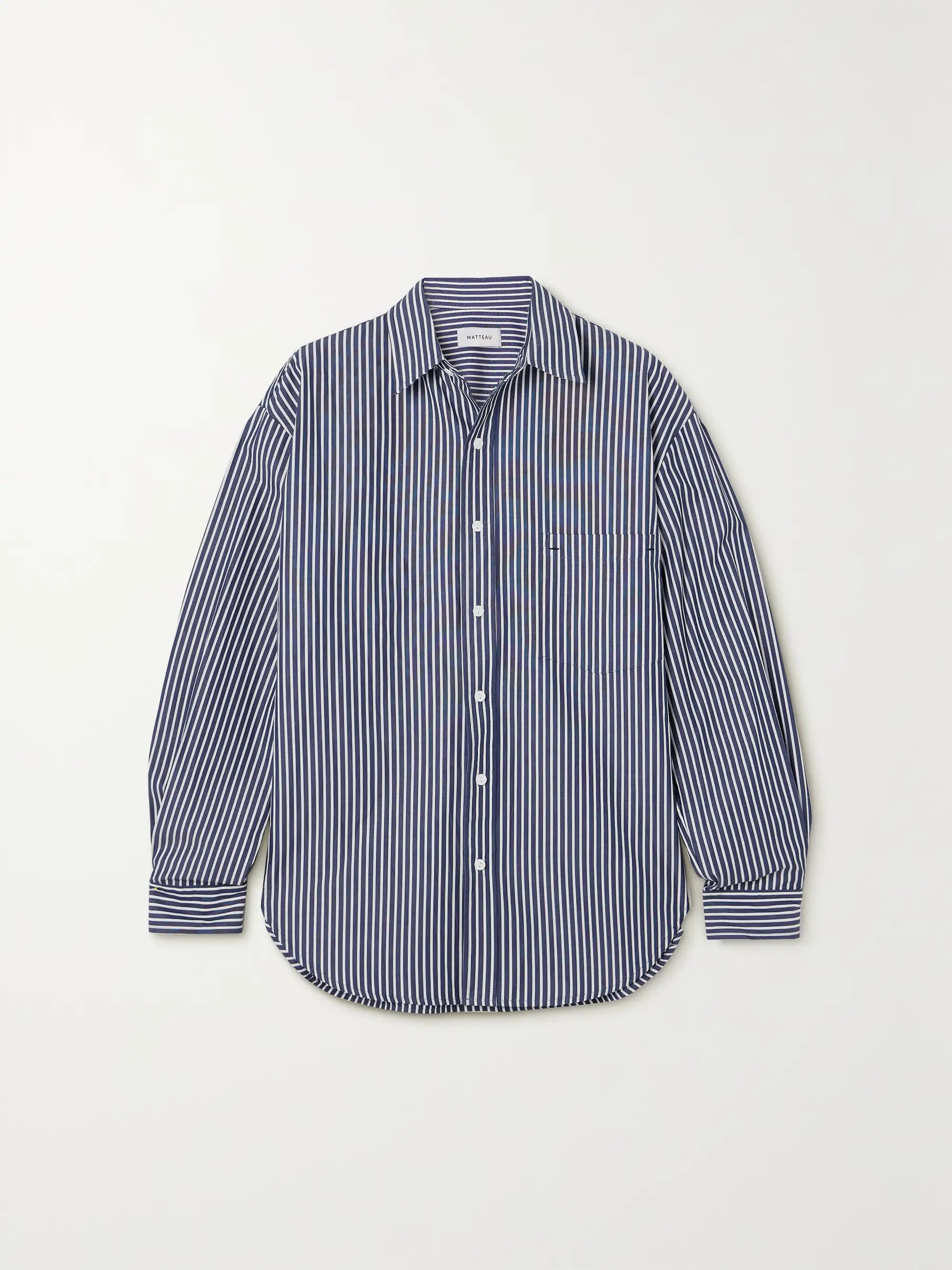 + NET SUSTAIN Striped organic cotton-poplin shirt | NET-A-PORTER APAC