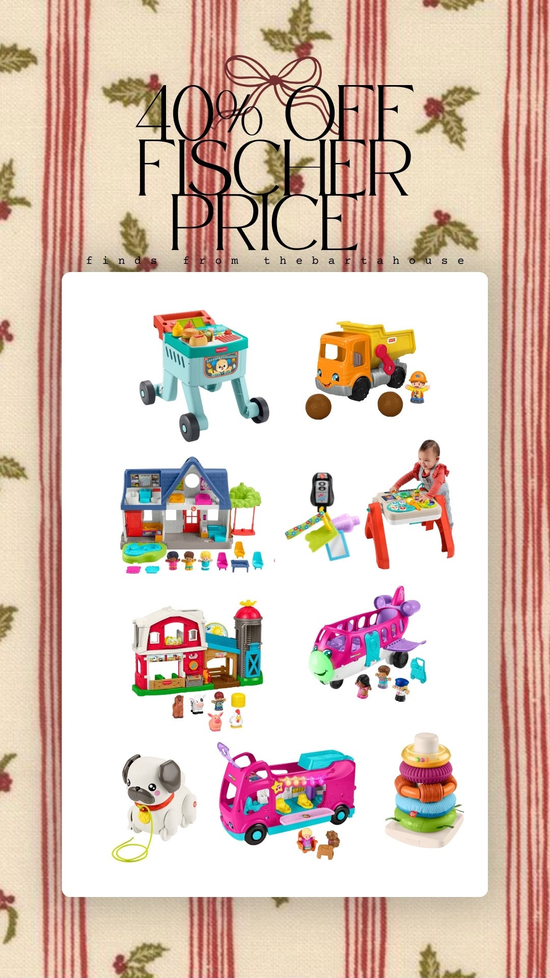 Today only! 40% off Fischer Price toys at Target!🎯

#LTKHoliday #LTKKids