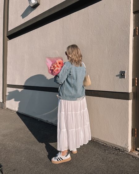 Midsize spring outfit - white tiered maxi skirt (L), tank top (M), Amazon denim jacket (M), adidas sambas

Spring fashion trends, midsize style


#LTKstyletip #LTKSeasonal #LTKmidsize