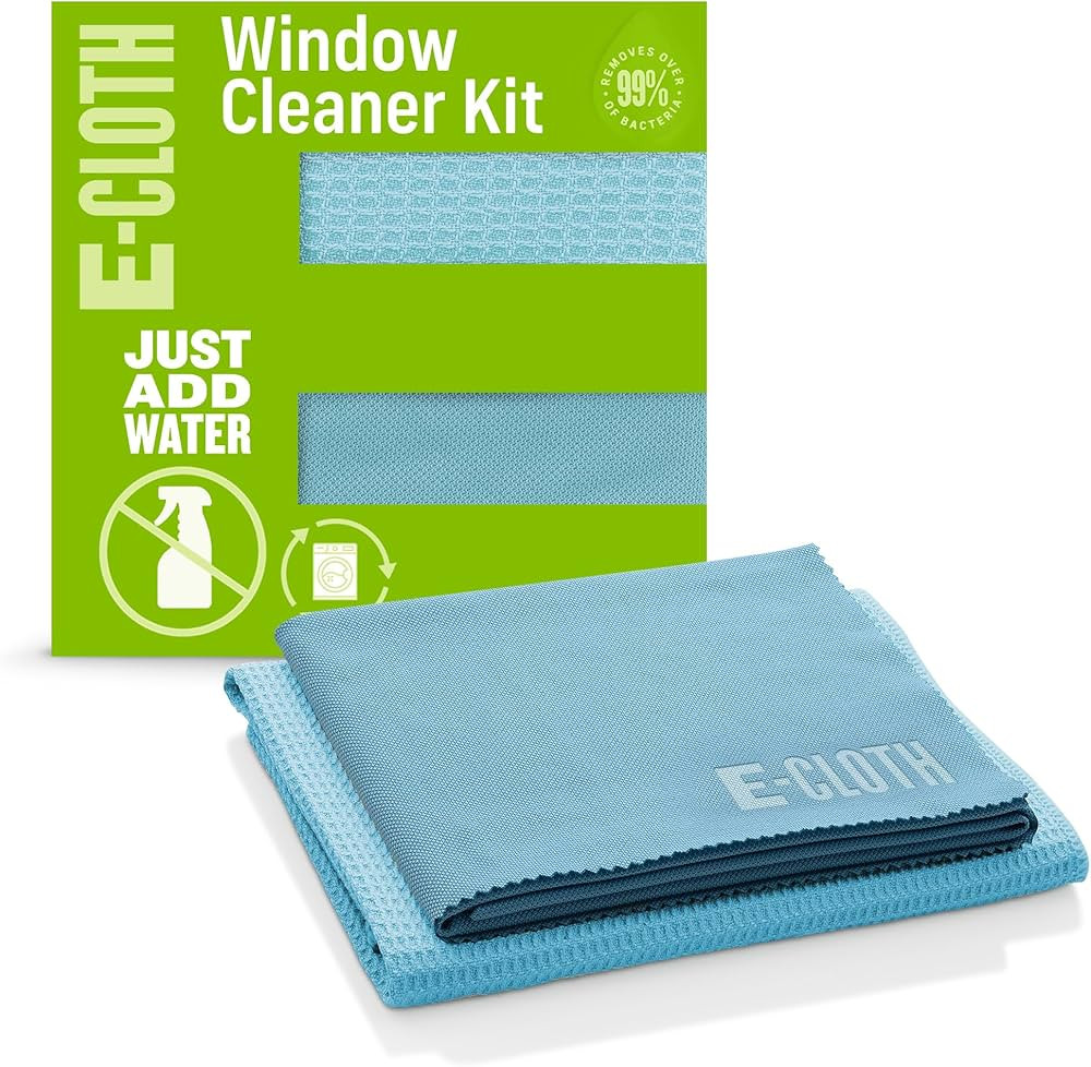 E-Cloth Window Cleaner Kit - Window and Glass Cleaning Cloth, Streak-Free Windows with just Water... | Amazon (US)