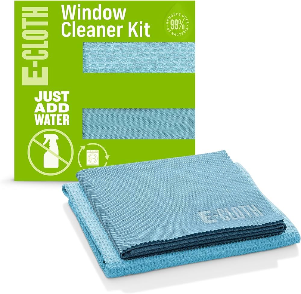E-Cloth Microfiber Window Cleaner Kit - Glass Cleaning Cloth and Microfiber Towel Cleaning Kit fo... | Amazon (US)