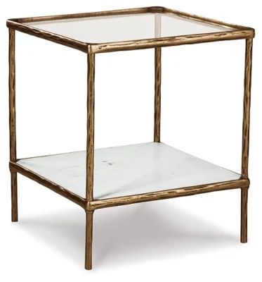 Signature Design by Ashley Ryandale Accent Table, Antique Brass Finish | Walmart (US)