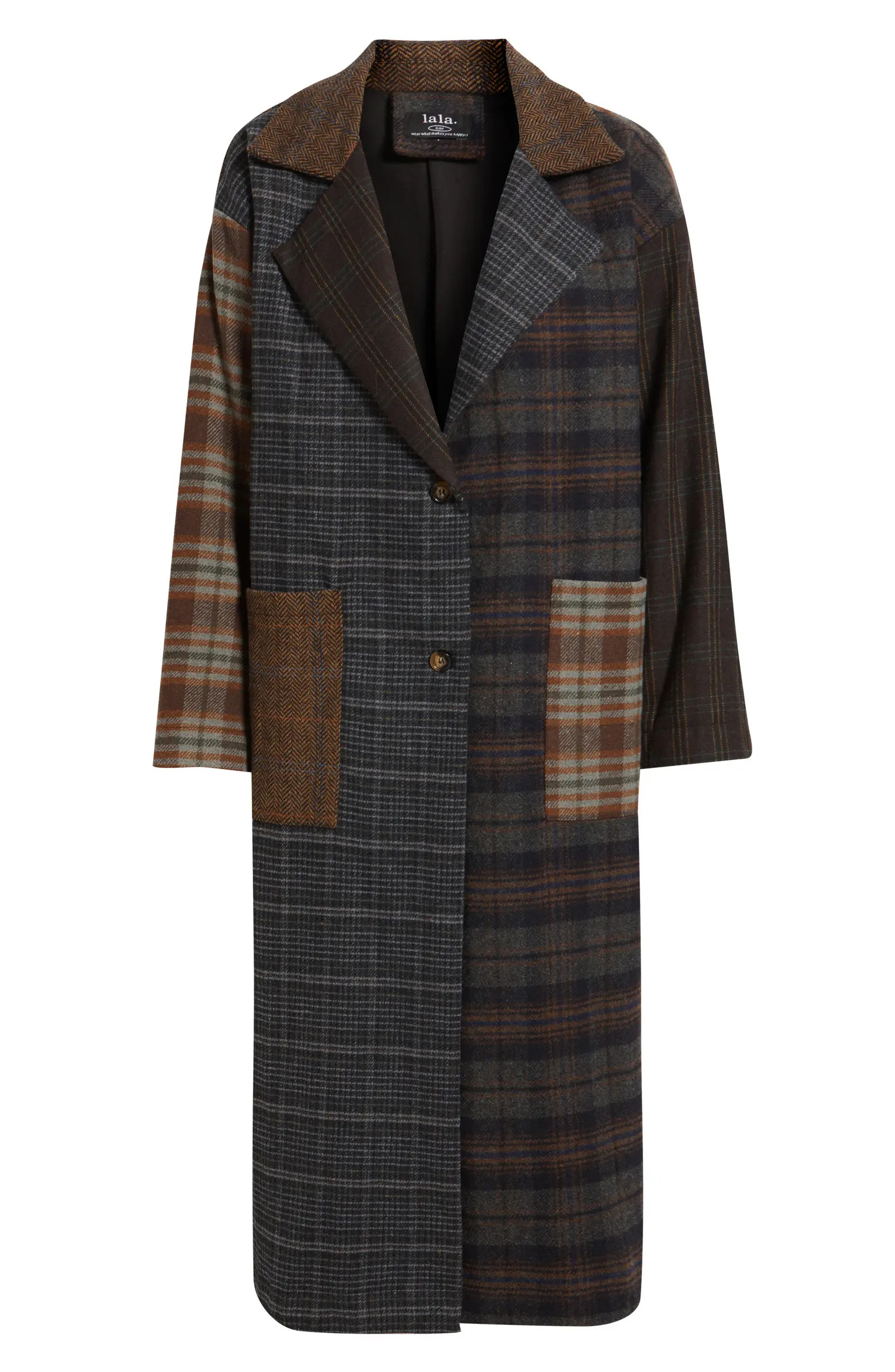 Risk Something Longline Plaid Coat | Nordstrom