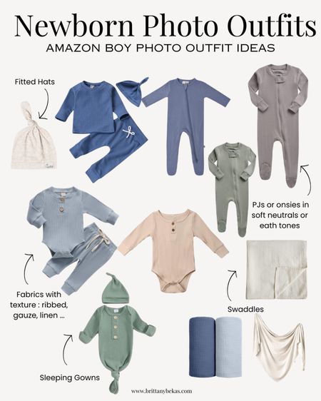 Planning newborn photos? Here are some of my favorite newborn outfits from Amazon that are great for newborn photos. 

Keep it simple with soft neutrals, textures, swaddles and hats. 

Newborn picture outfits / Amazon newborn / Amazon baby / newborn  photo outfits / baby boy outfits / baby boy clothes / baby clothes / Amazon baby / newborn pjs / newborn swaddles / newborn essentials 