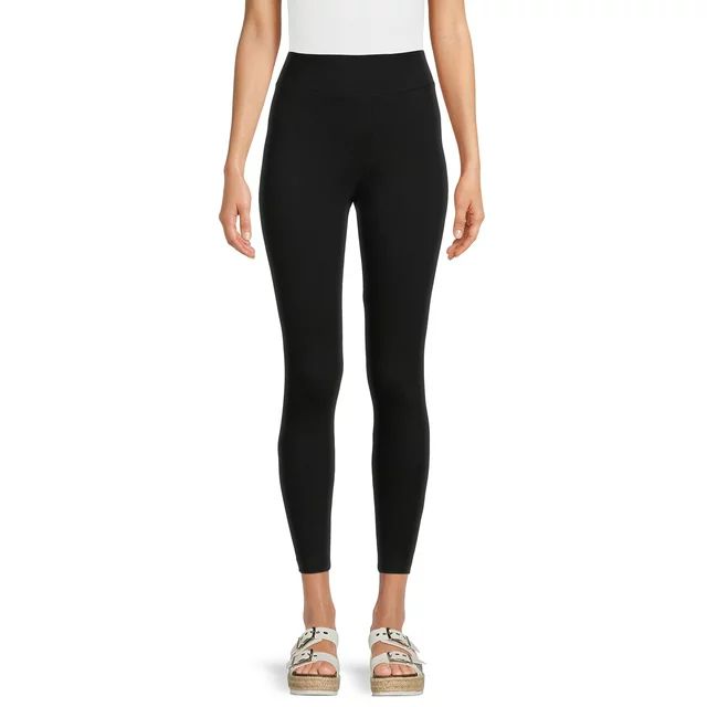 Time And Tru Women's High Rise Ankle Knit Leggings, 27" Inseam, Available in 1-Pack, 2-Pack, 3-Pa... | Walmart (US)