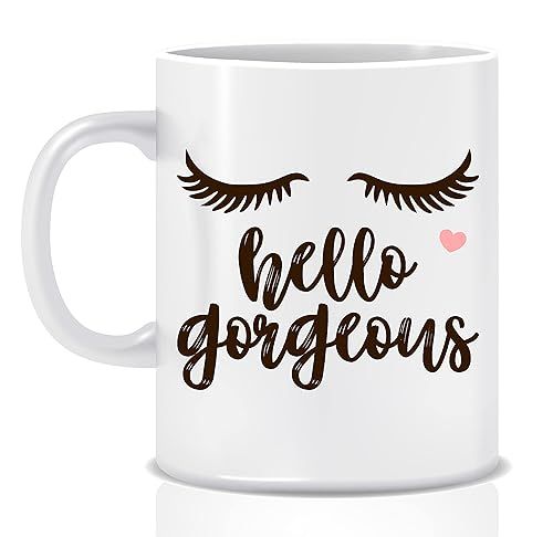 Designs by Kary Hello Gorgeous Coffee Mug 11oz For Women's Ceramic Tea Cup       Send to Logie | Amazon (US)