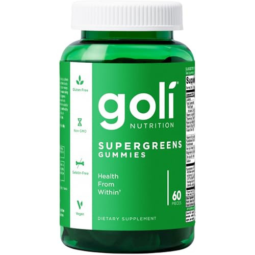 Goli Supergreens Gummies with Probiotics - Artichoke Leaf Extract, Spirulina, Kale, Vitamins A, B6, B12 - Vegan, Gluten-Free, Non-GMO | Amazon (US)