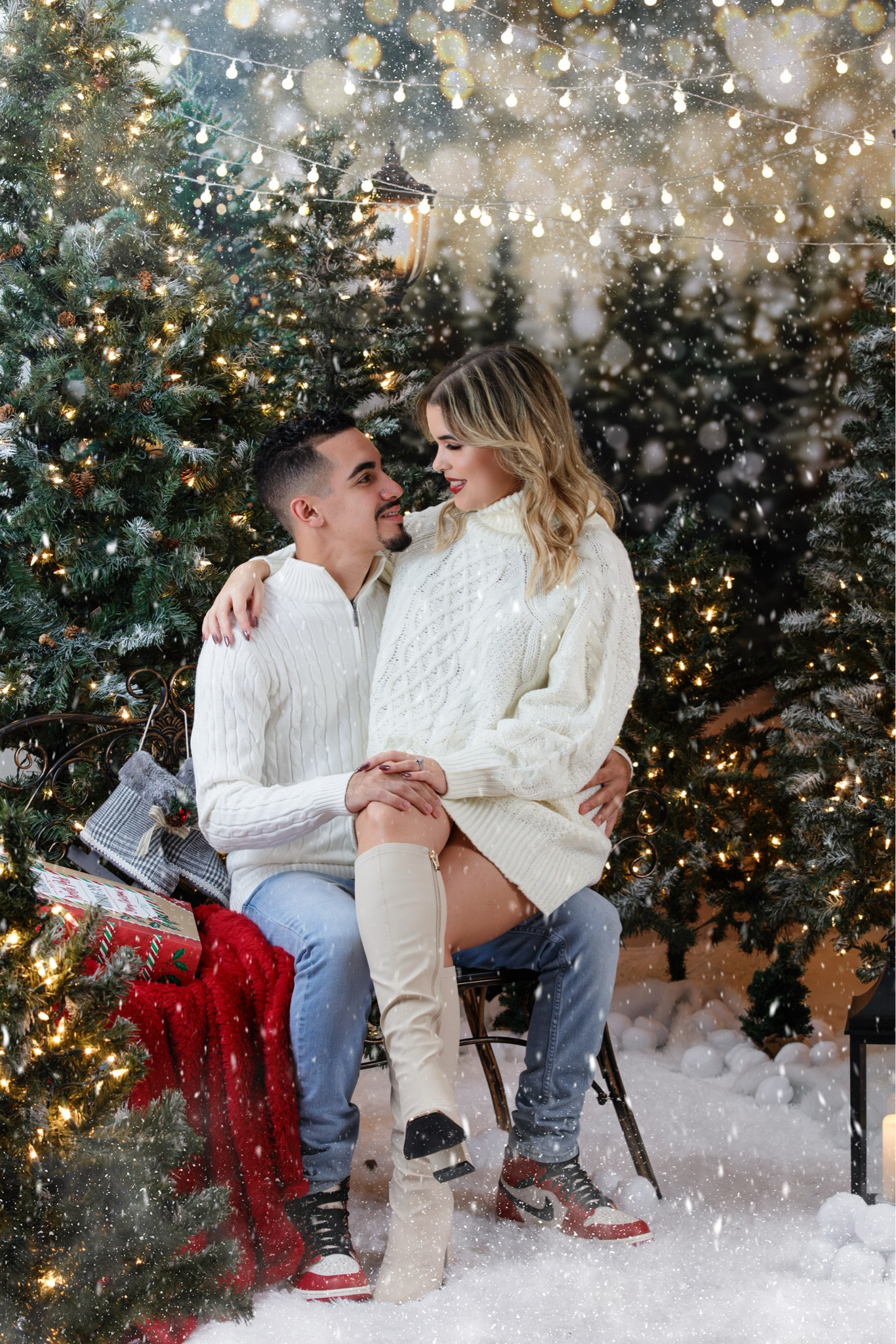Couples Christmas outfit idea 🤍❄️
.
.
Christmas photoshoot outfits, couples Christmas photos, Christmas photo ideas, Christmas vibes, couple goals, couple photos, winter vibes, holiday photos, couple matching outfits, winter boots, Jordan Retro 1, Sneakers#LTKshoecrush

#LTKHoliday #LTKSeasonal