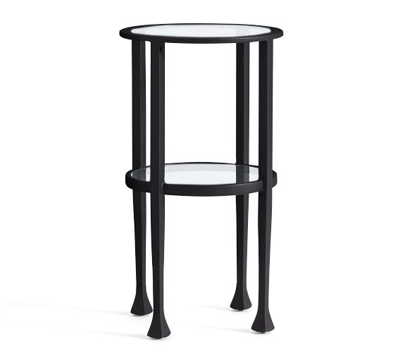 Tanner Round Glass Accent Table (12") | Pottery Barn (US)