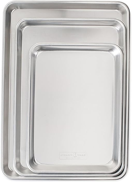 Nordic Ware Naturals 3 Piece Set - USA Made Aluminum Commercial Quality Sheet Pan for Baking or R... | Amazon (US)