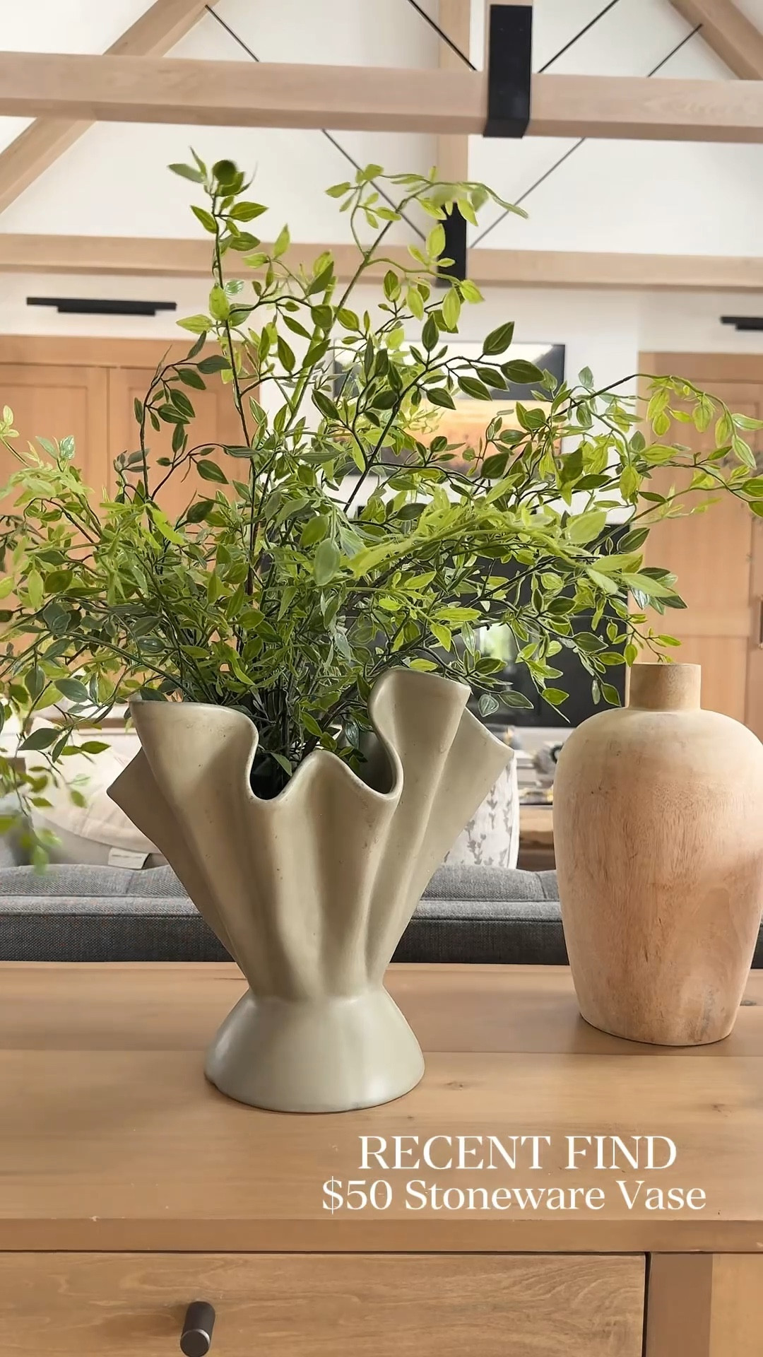 I had been searching for a new stoneware vase but every price seemed to land between $100-$200.  When I saw this beautiful ruffled option, the decision was easy.  (It also comes in white and black.)

#LTKHome