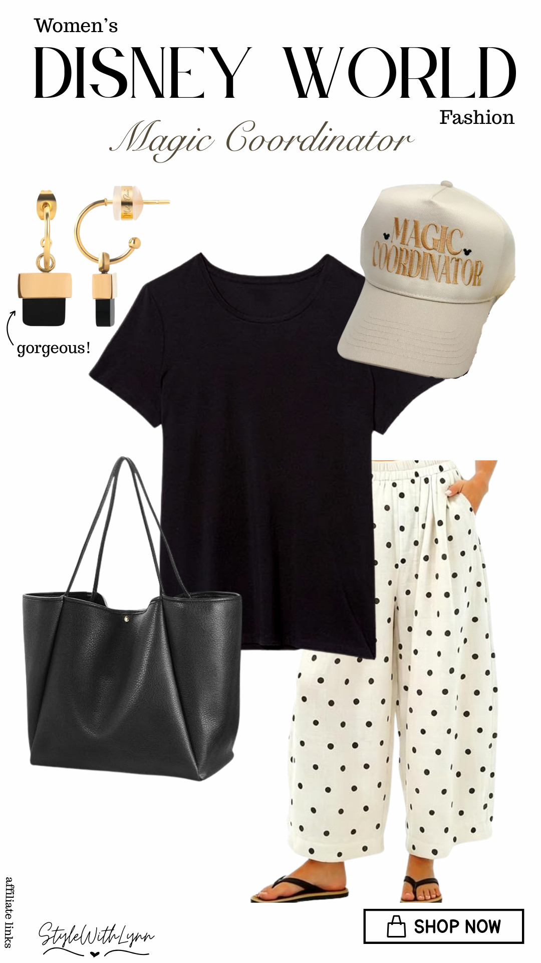 ✨ Magic Coordinator mode: ON! ✨

This chic black-and-white Disney World look pairs effortless comfort with playful polka dots, a Magic Coordinator hat, sleek black weekender tote, and the cutest statement earrings for a polished park-day outfit.

Perfect for Disney World outfit inspiration when you want to look stylish, comfortable, and photo-ready. ✨

🛍️ Shop this entire look through my LTK!
💫 Follow for more Disney outfit inspiration, park-ready fashion & magical style finds!

#DisneyWorldOutfits #DisneyOutfitInspiration #DisneyFashion #DisneyStyle #WomensDisneyFashion #DisneyWorldFashion #DisneyParkOutfits #DisneyMomStyle #MagicKingdomOutfit #EpcotOutfit #DisneyBound #DisneyStyleInspo #DisneyVacationOutfits #DisneyParks 

 #LTKootd #LTKmomlife #LTKTravel