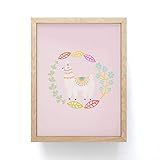 Deny Designs Hello Sayang Lola Llama Pink Framed Mini Art Print, 4" x 3", Walnut | Amazon (US)
