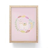 Deny Designs Hello Sayang Lola Llama Pink Framed Mini Art Print, 4" x 3", Walnut | Amazon (US)