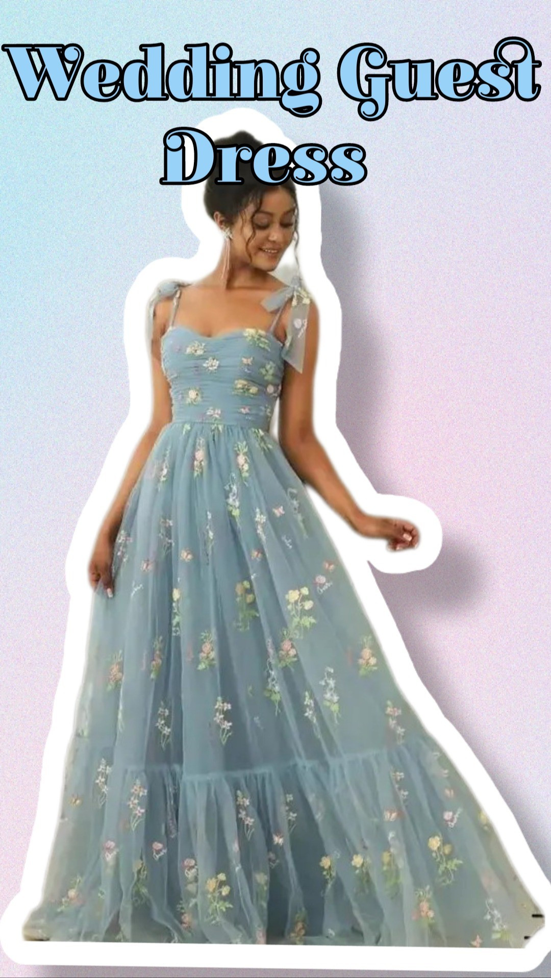 Vintage Floral Embroidered Dress, Green Tulle A-Line Maxi Dress, Ruched Bodice, Romantic Summer Wedding Guest Dress, Floral Accents.

#LTKSeasonal #LTKSaleAlert #LTKParties