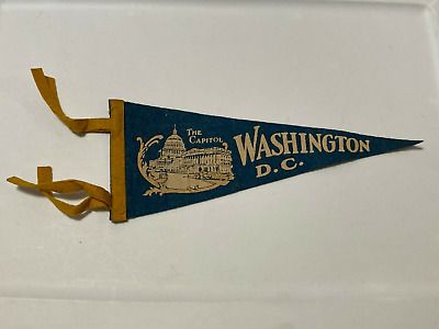 Vintage 1940's Felt Pennant Washington D.C. The Capitol - Flag Banner Souvenir  | eBay | eBay US
