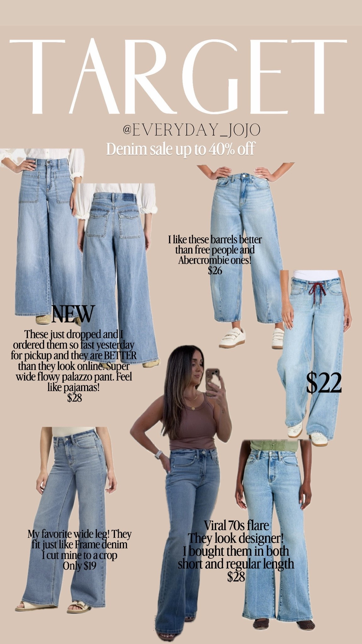 Target denim! 
I have all of these and they are all amazing! 

Size 4 in all

#LTKootd #LTKSaleAlert #LTKPetite