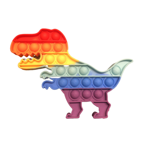 JAJSUPPLIES Rainbow Dinosaur Push Pop It Waffle Fidget Bubble Popper Stress Reliever Autism Senso... | Walmart (US)