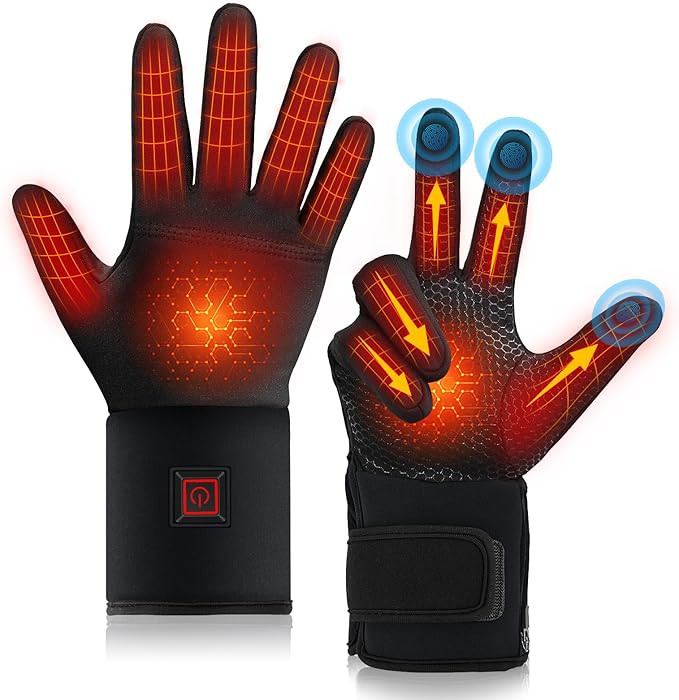 Heated Gloves for Men Women Rechargeable, Electric Heated Warm Winter Gloves for Motorcycle Skiin... | Amazon (US)