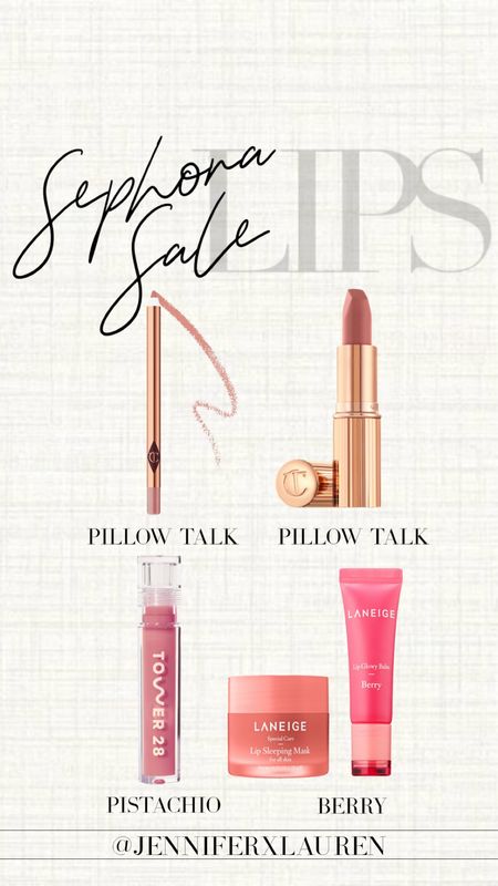 Lip products from Sephora sale. Beauty event. Sephora picks. Pillow talk. Lip sale. Stocking stuffers  

#LTKHoliday #LTKsalealert #LTKbeauty