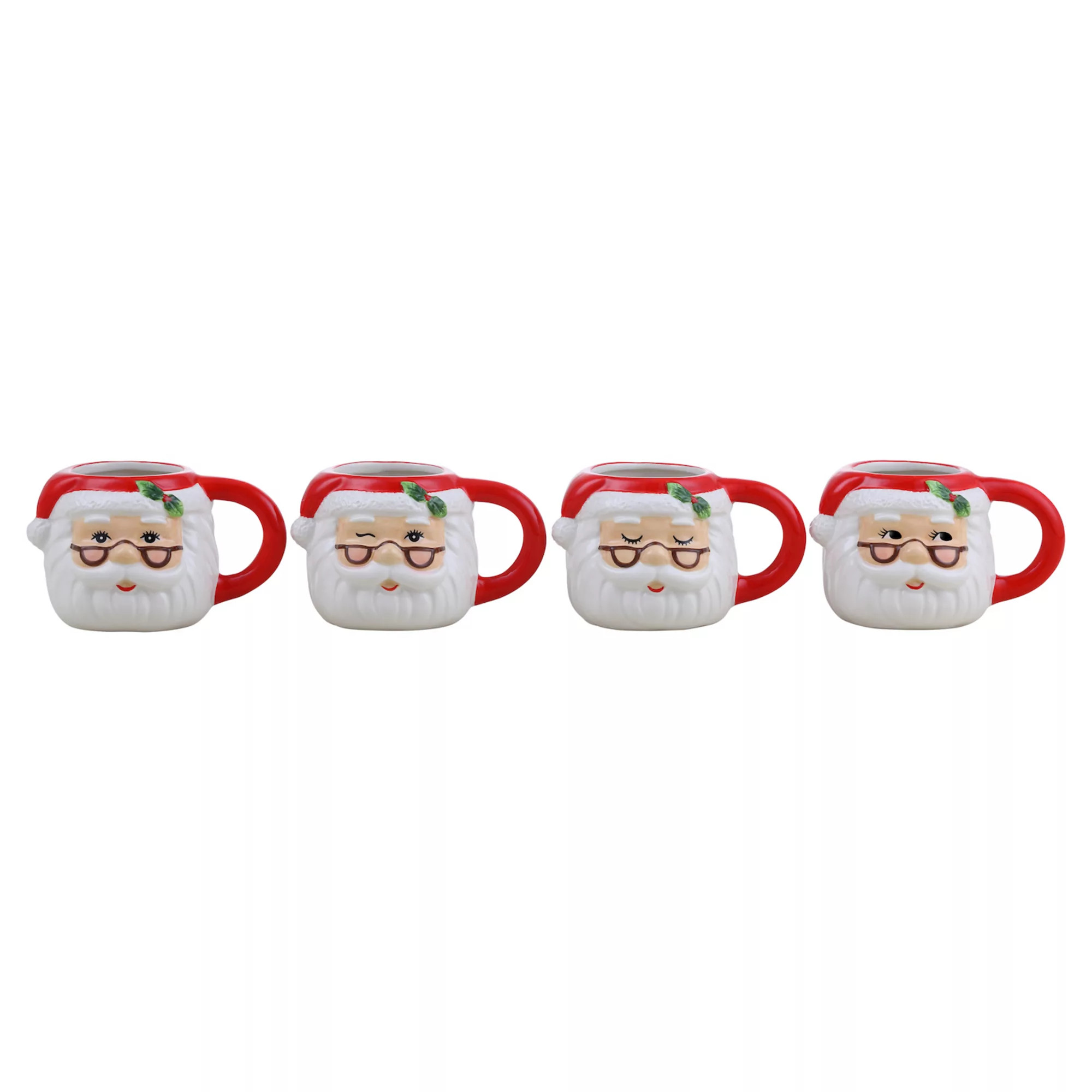 Mr Christmas Set of 4 Santa Espresso Mug Set | Kohl's